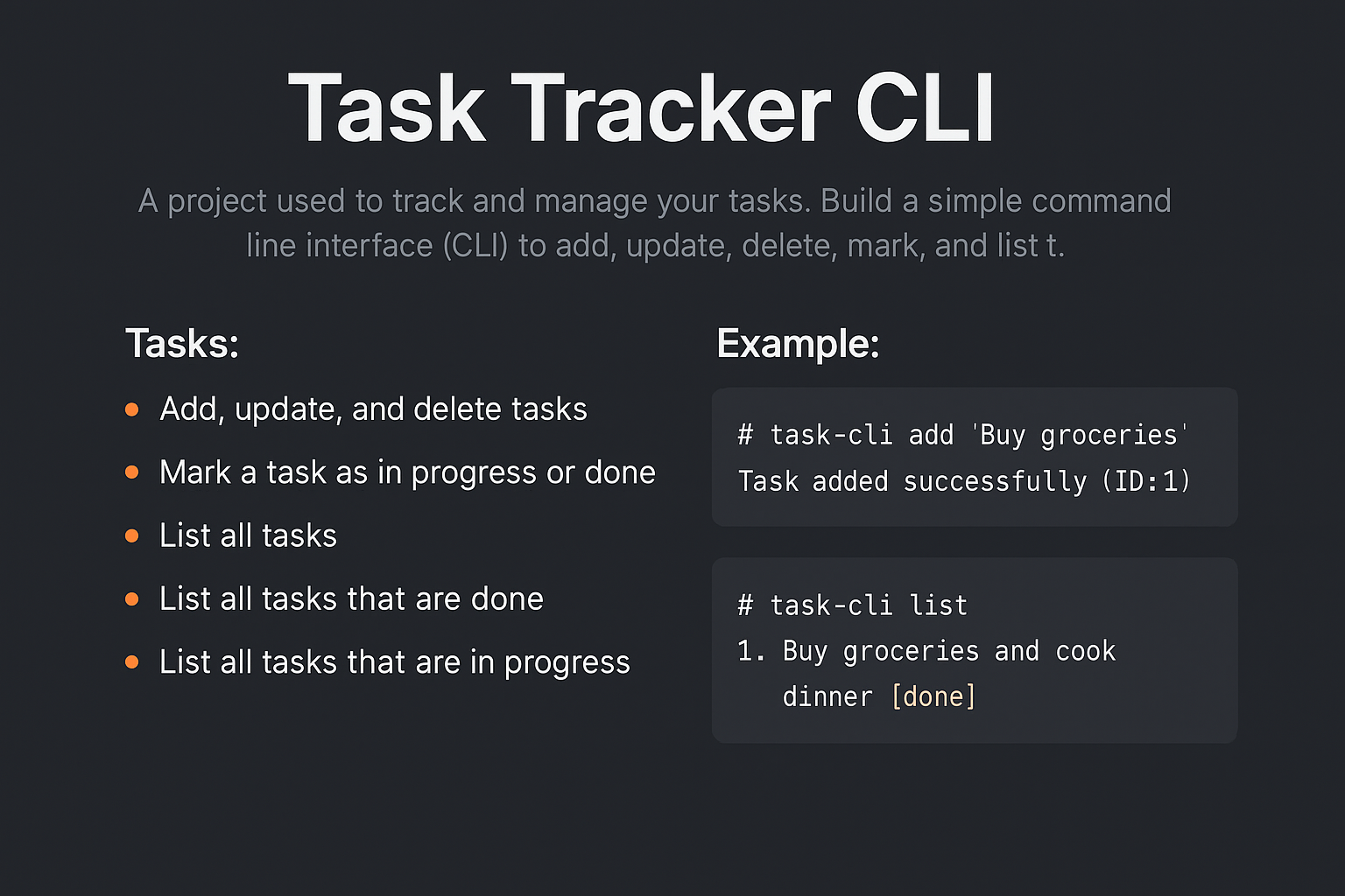 Task Tracker CLI preview